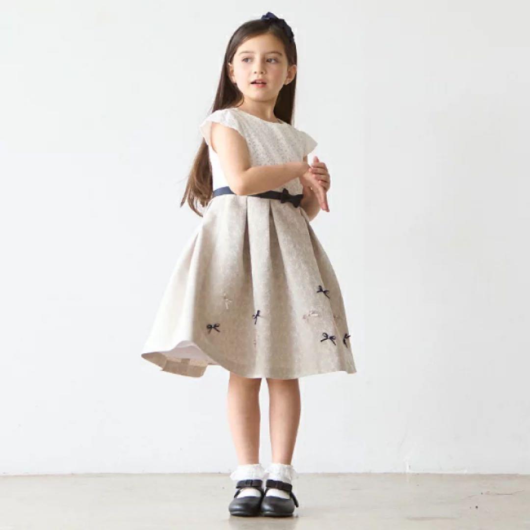 新品　フォーマル　ジャガードリボンOP+衿つきJK ワンピ　ジャケット　セット