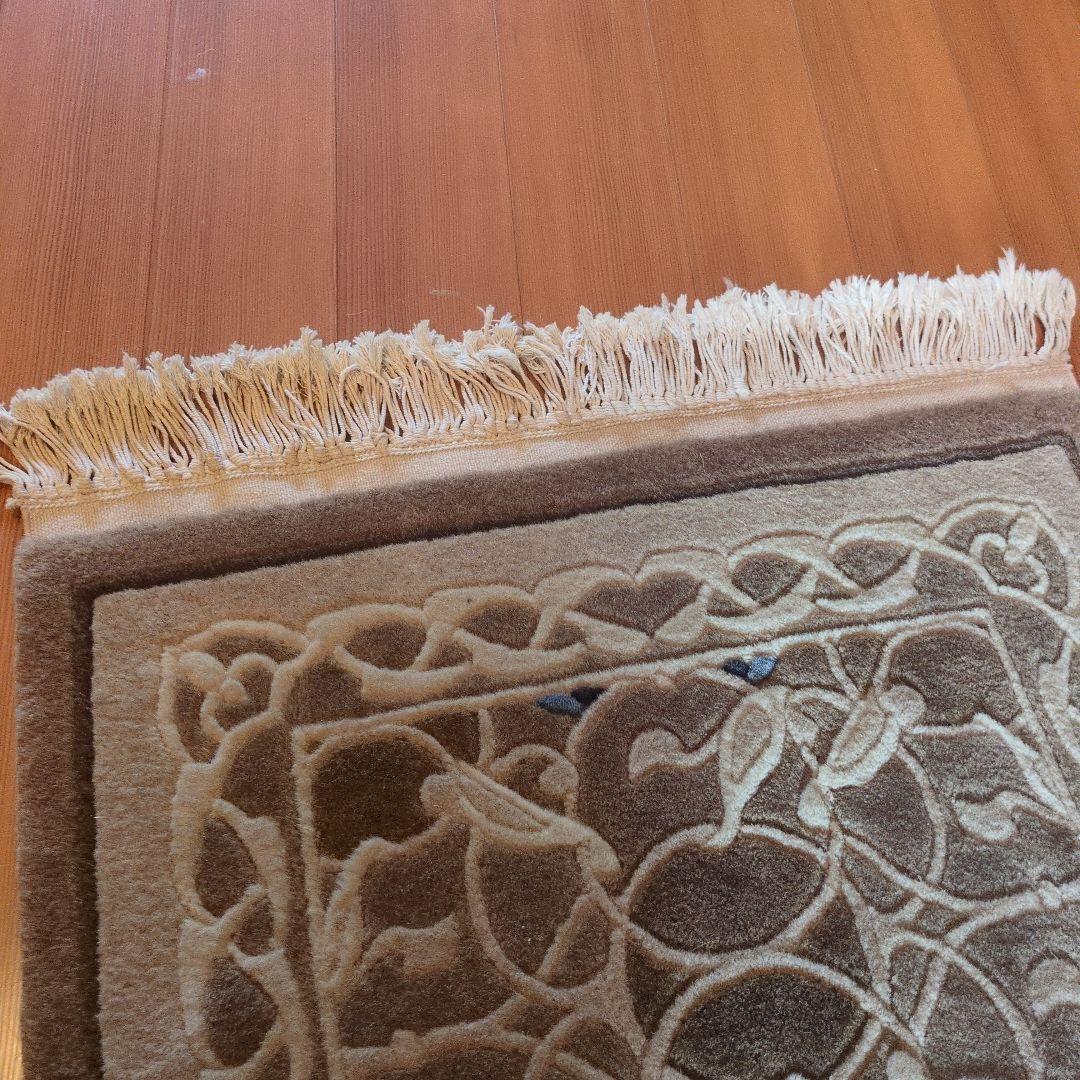 特選　天然色羊毛100% 中国段通 元宝緞通 100段 約130cm×62cm