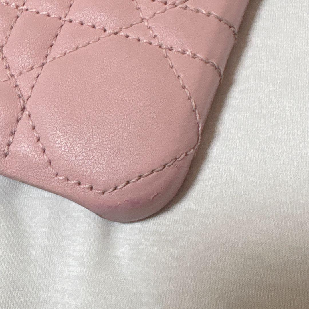 Dior ピンクレザー iPhoneケース 14pro