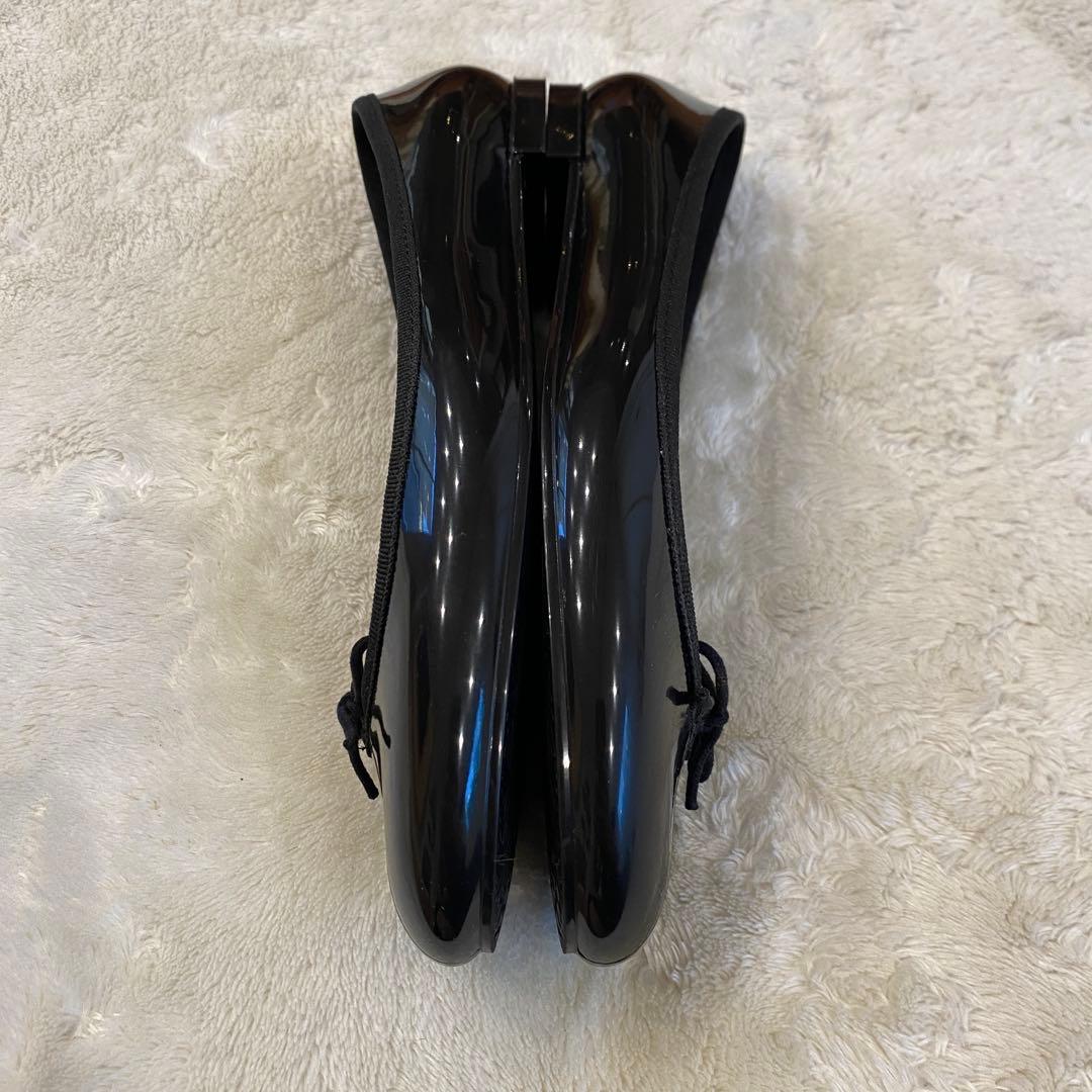 【極美品】レペット サンドリオン フラット バレエシューズ レイン エナメル 黒