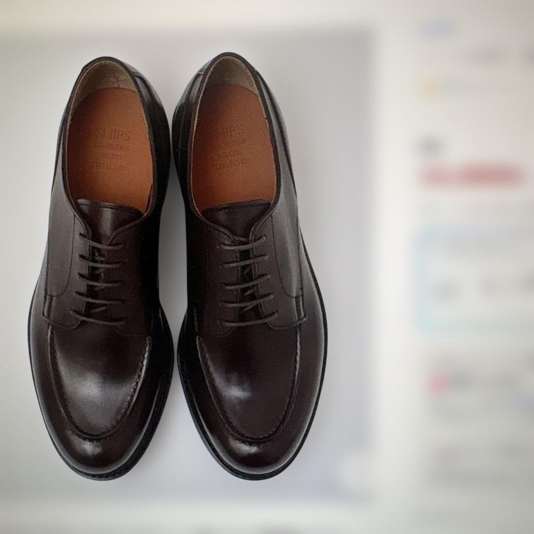 ships シップス　Uチップ　ダークブラウン レザー シューズ　25〜26