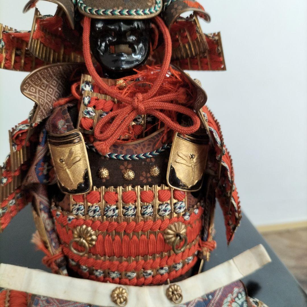 鎧兜　赤　蜻蛉　　箱有