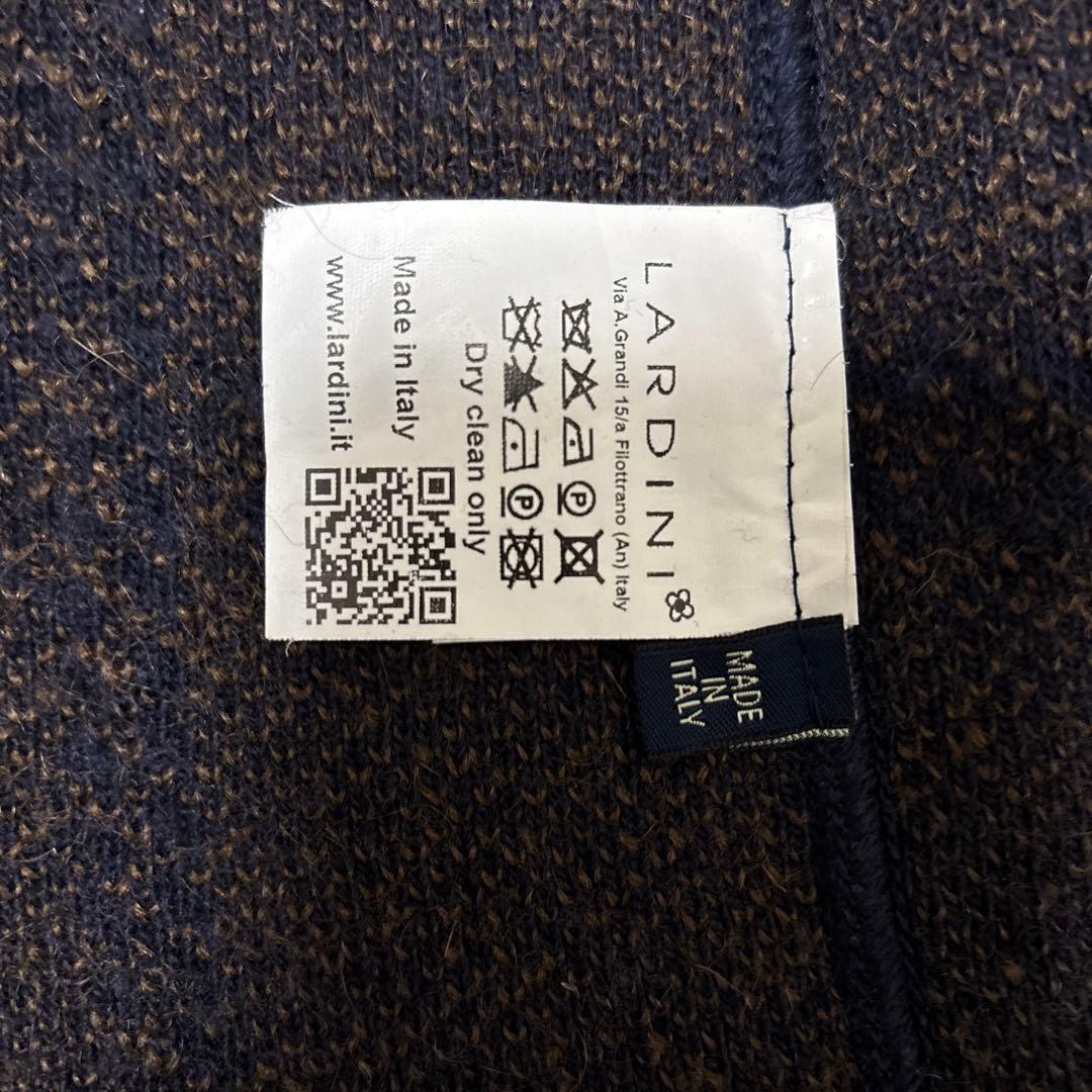 LARDINI ネイビー チェック柄 ジャケット