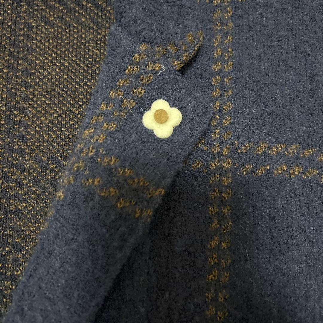 LARDINI ネイビー チェック柄 ジャケット