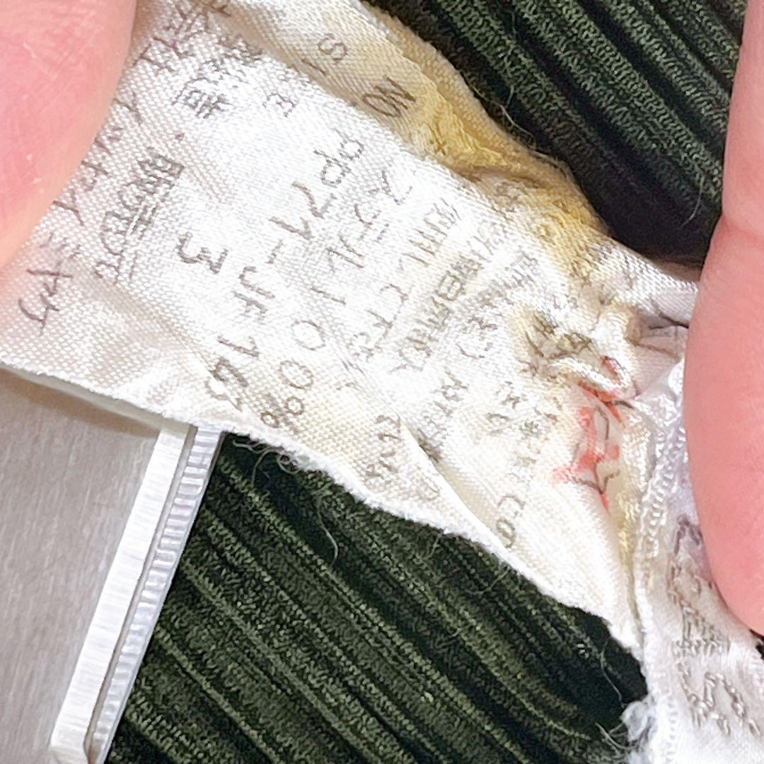 極美品✨プリーツプリーズ サイズ 3オリーブ カーキ グリーン 緑 パンツ ズボ