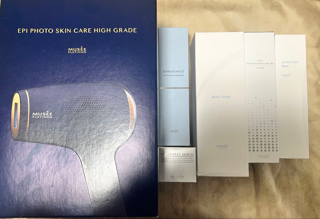 最終お値下げ【箱凹みあり】ミュゼ脱毛器・コスメ6点セット※単品可能