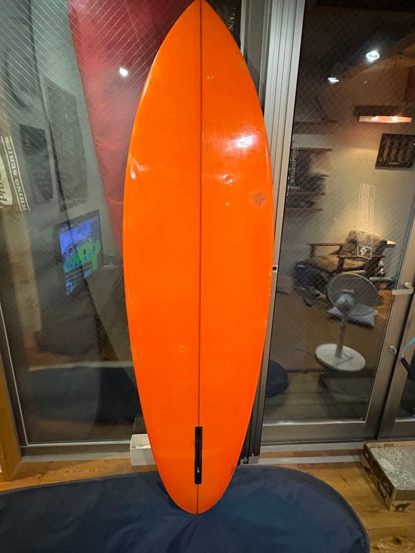 け*う様 クリーム色とオレンジのショートボードドロップアウトお宝貴重品ビンテージ