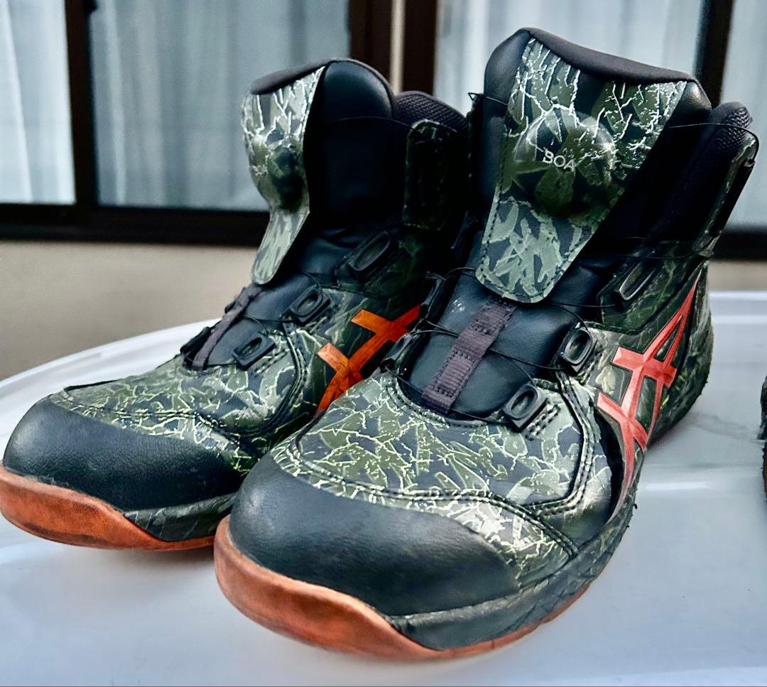 ヤ*ワ様 ASICS BOA 安全靴 カモフラージュ/ホワイト/レッド