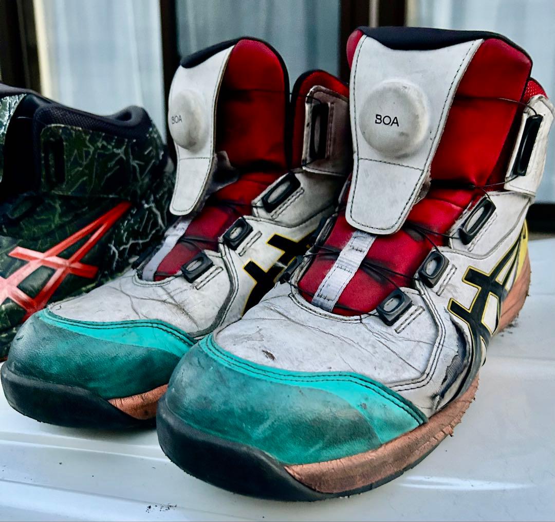 ヤ*ワ様 ASICS BOA 安全靴 カモフラージュ/ホワイト/レッド