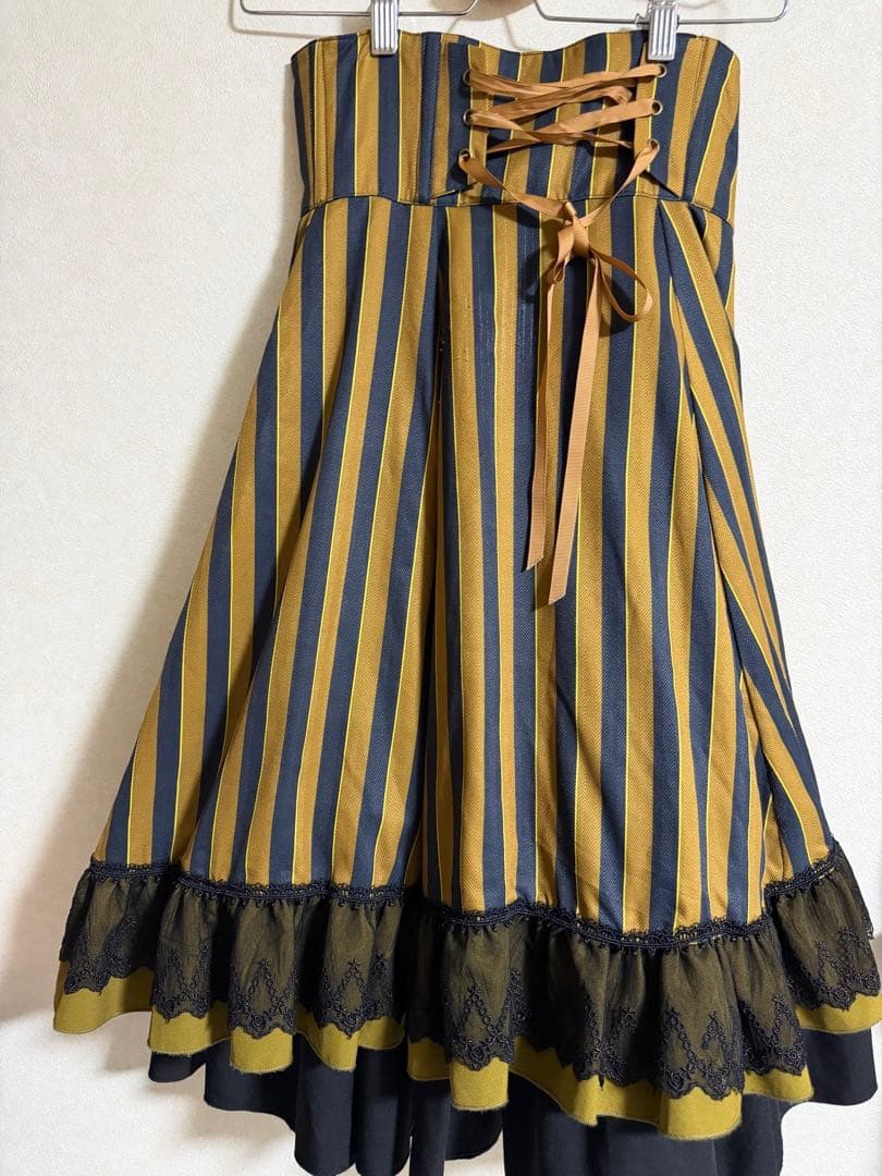 ロリィタ　RONRON ゴスロリ　領主貴族　イエロー ブラウス&スカート　帽子