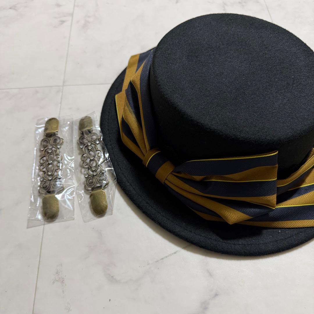 ロリィタ　RONRON ゴスロリ　領主貴族　イエロー ブラウス&スカート　帽子