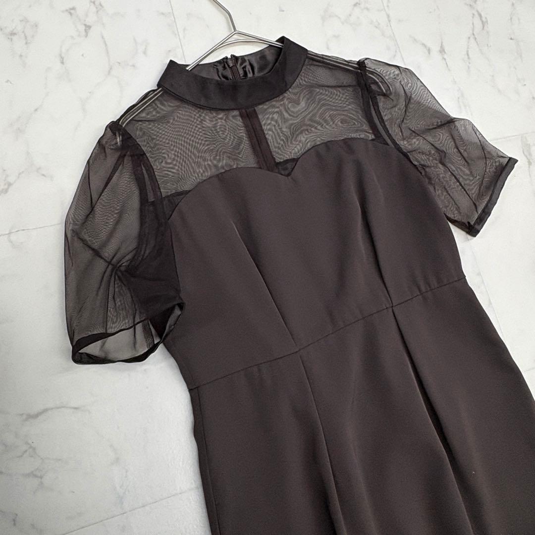 【訳あり】etoll. エトル　Iライン　ドレス　のみ　刺繍ペプラムビスチェなし