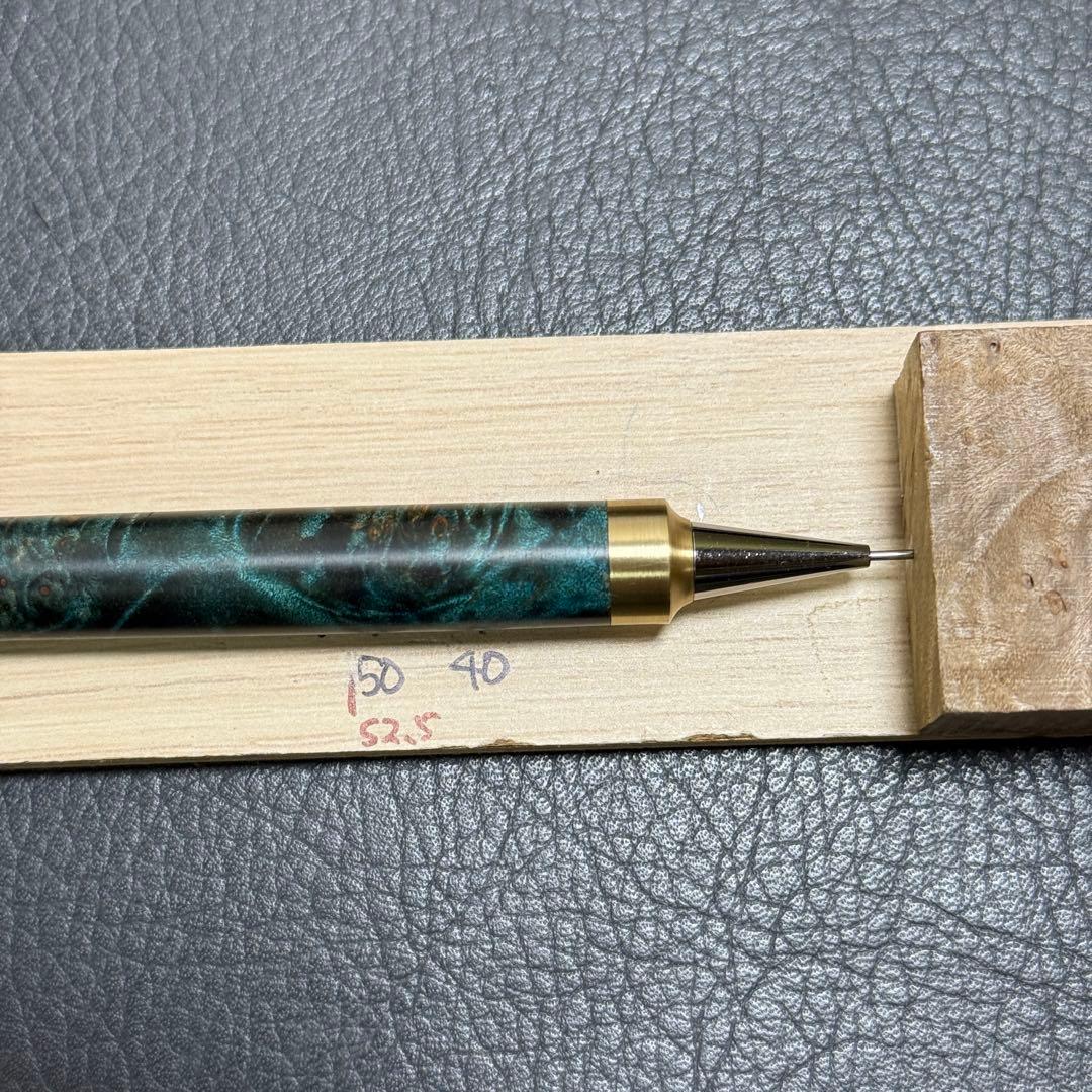 121楓瘤スタビ　木製シャーペン　強低重心R 真鍮