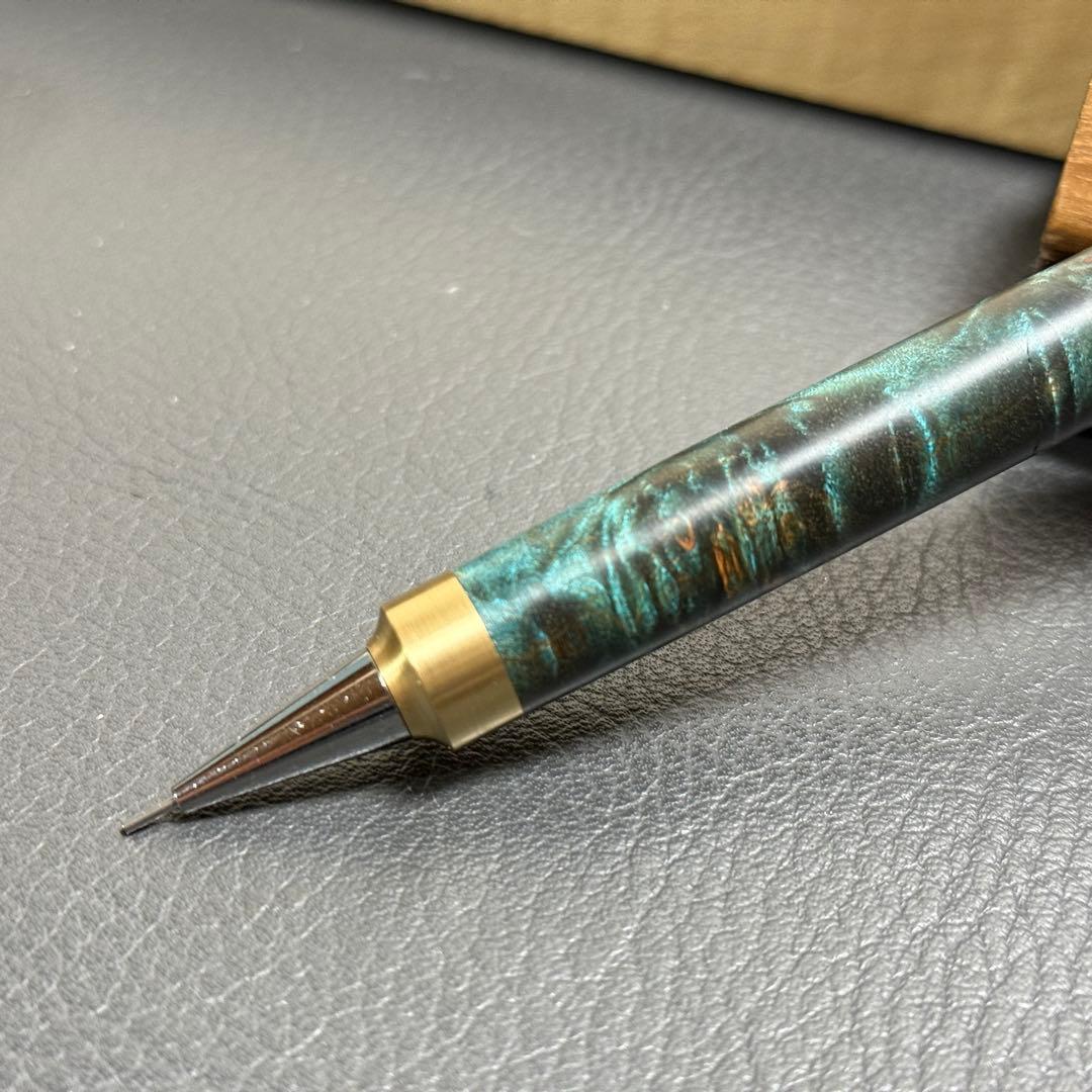 121楓瘤スタビ　木製シャーペン　強低重心R 真鍮