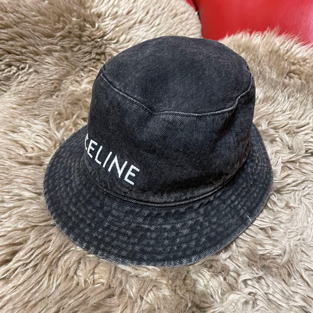 正規品‼︎ セリーヌ　バケットハット　デニム　ブラックCELINE バケハ