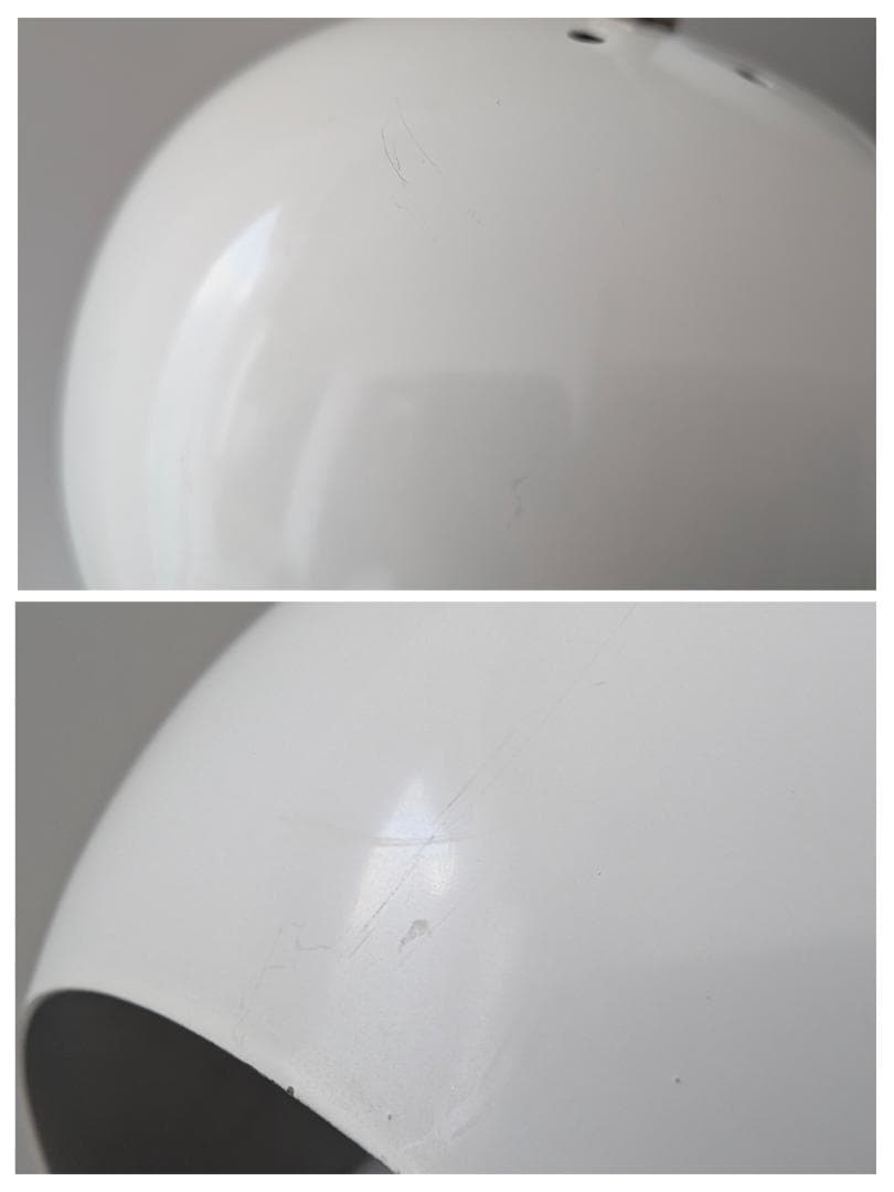 00s OLD 3灯 メタル ボールライト ペンダントランプ 白 スペースエイジ