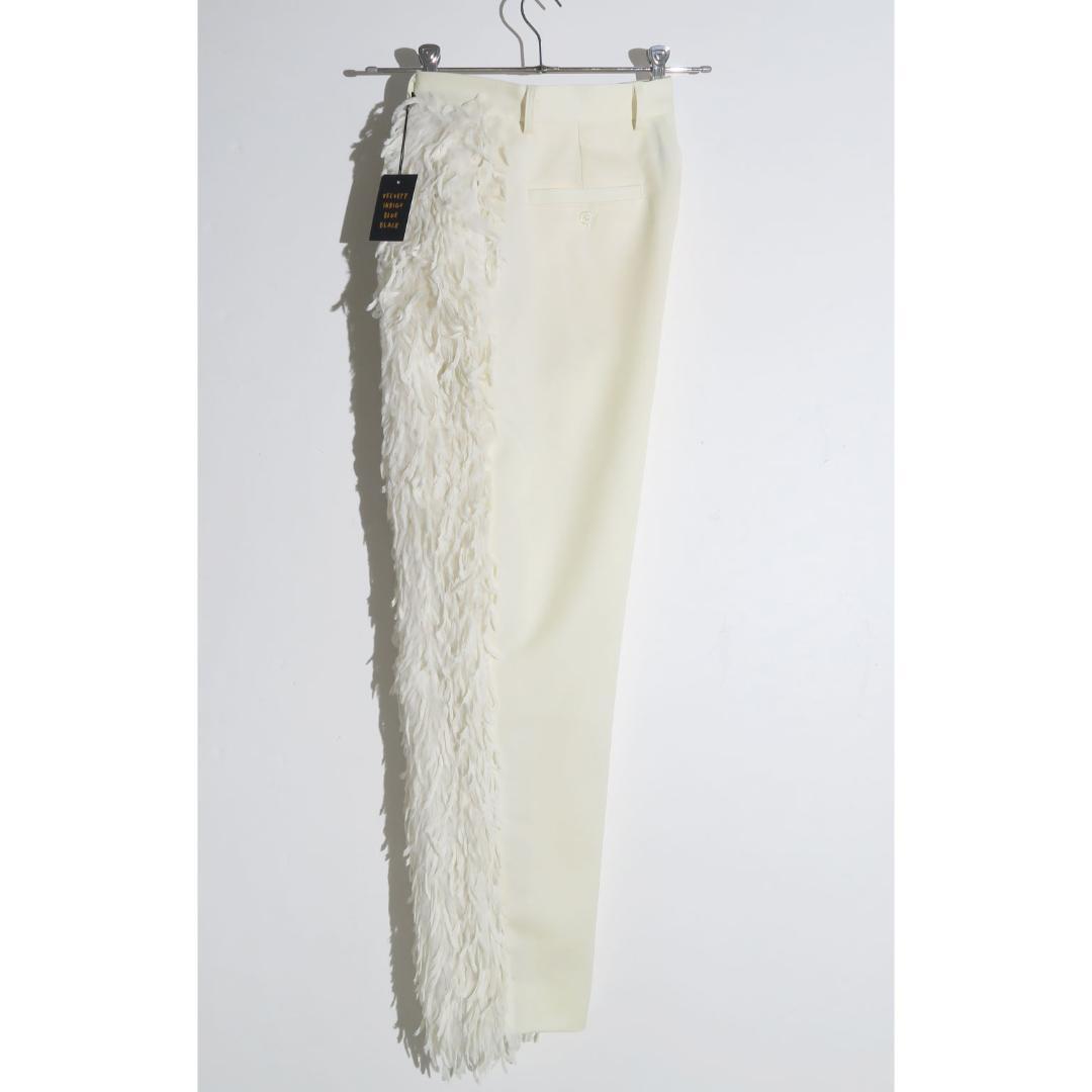 パンツ VELVETY INDIGO BLUE BLACK FEATHER PANT