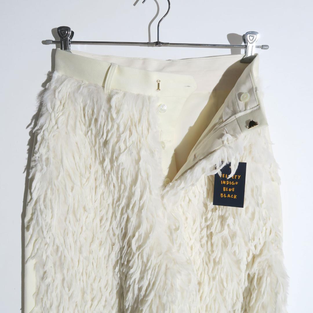 パンツ VELVETY INDIGO BLUE BLACK FEATHER PANT