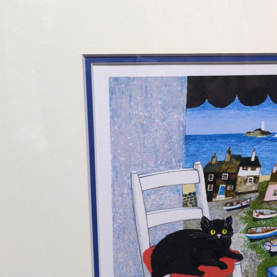 ブレンダ キング　リトグラフ　保証書付　フィッシャーマンズキャット　額入り