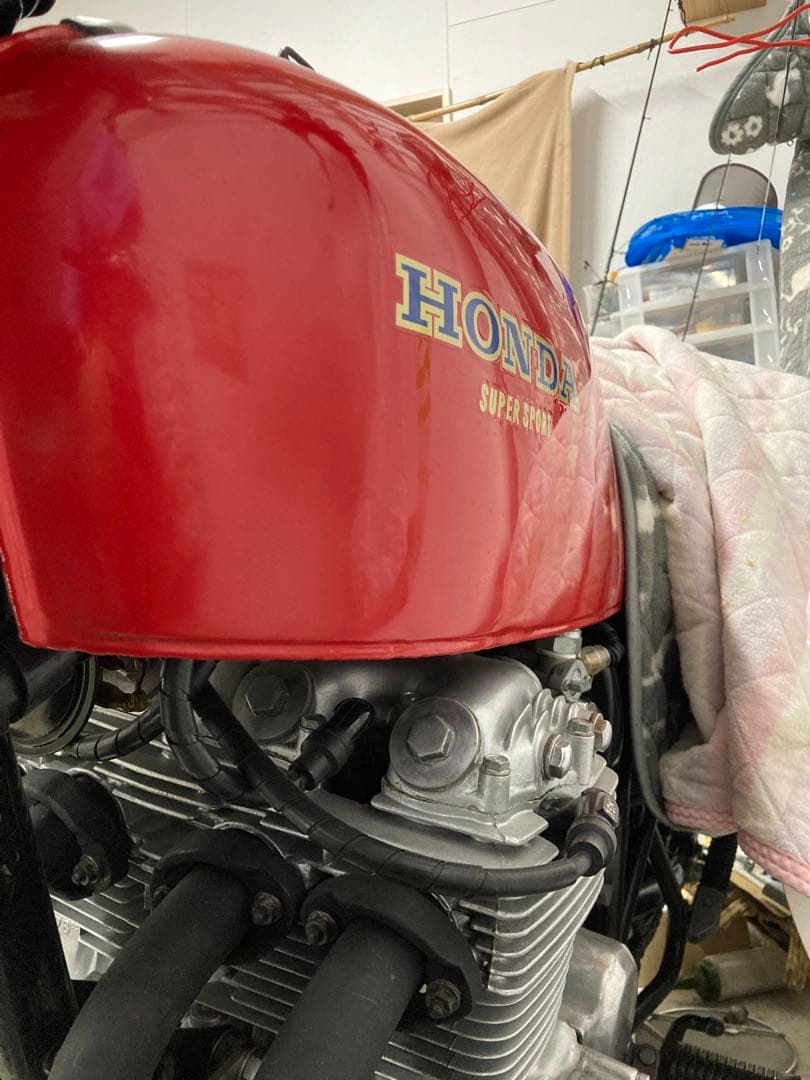 cb400f タンク レッド 美品