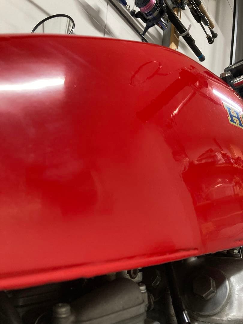 cb400f タンク レッド 美品