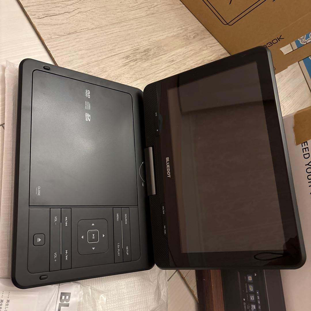 BLUEDOT ポータブルDVDプレーヤー BDP-1030K