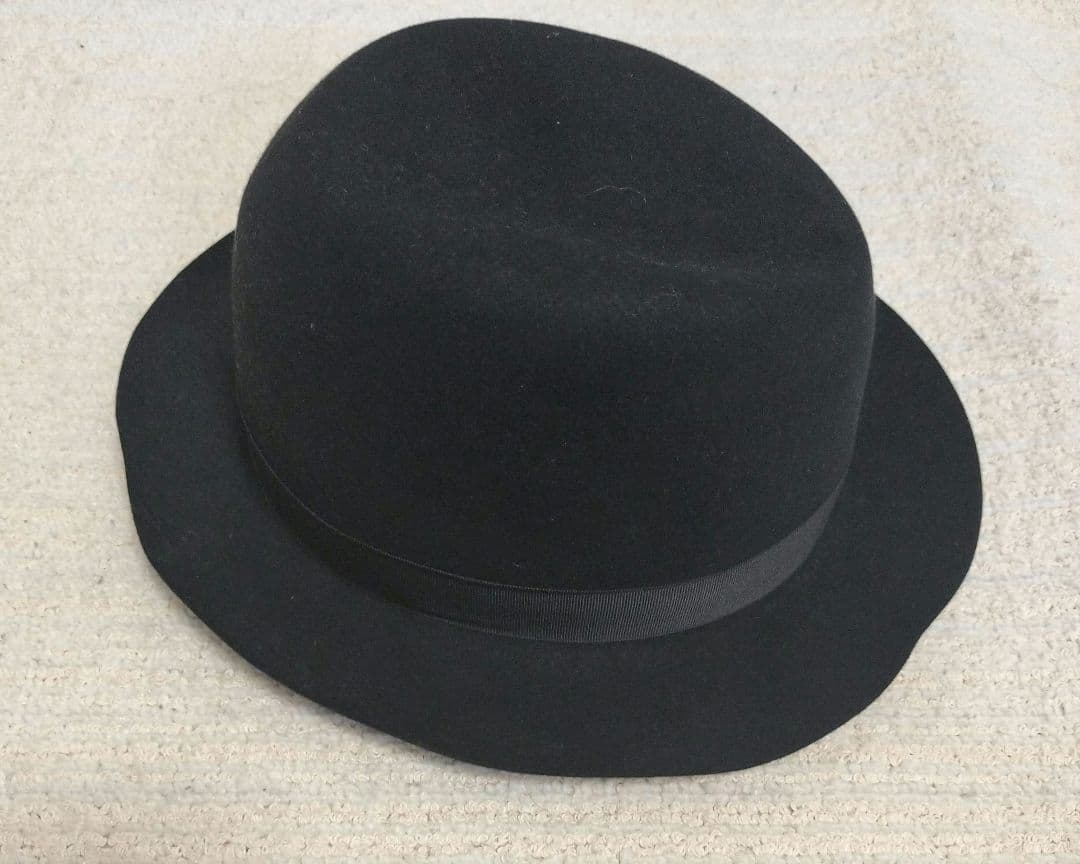 【期間限定価格】ボルサリーノ ラビットファーハット ブラック 57cm