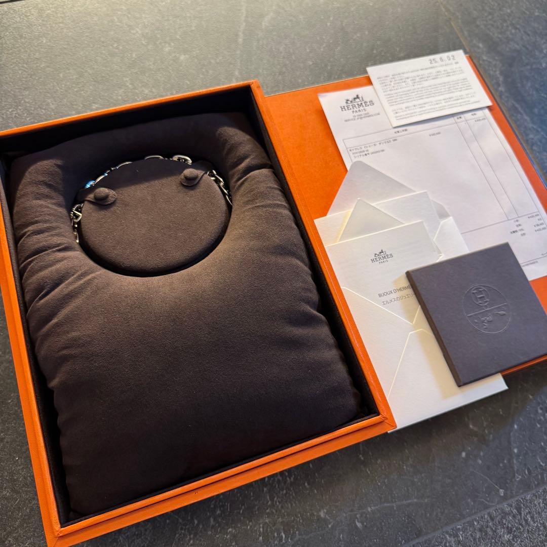 【新品未使用】HERMESエルメス シェーヌダンクル ネックレス　mm 正規品