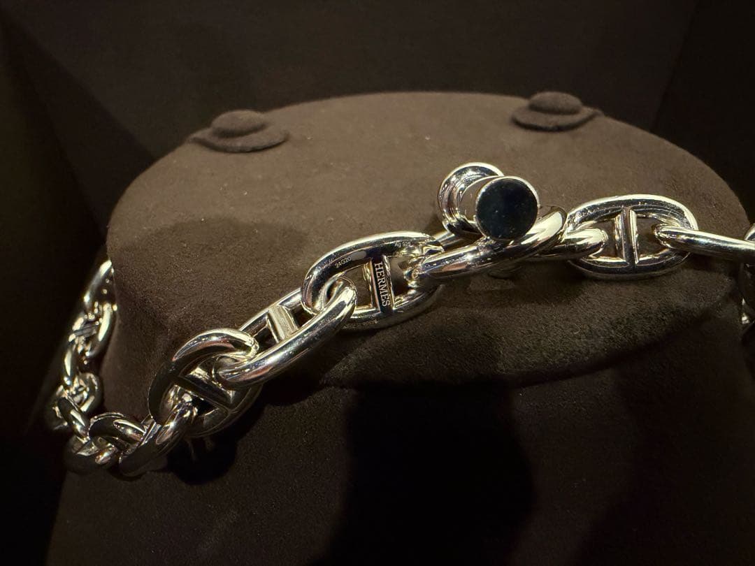 【新品未使用】HERMESエルメス シェーヌダンクル ネックレス　mm 正規品