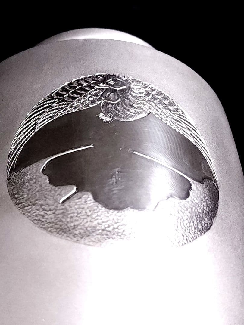 純銀 秋田　森製 花瓶 贈り銘　小樽市功労者表彰紀念　約588.36g 花器