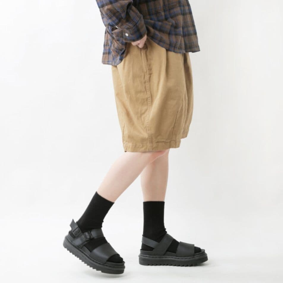 美品 HARVESTY コットン チノクロス サーカス ショートパンツ 黒