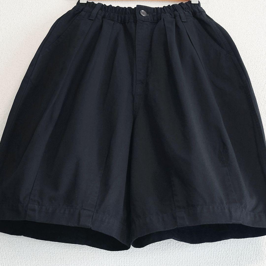 美品 HARVESTY コットン チノクロス サーカス ショートパンツ 黒