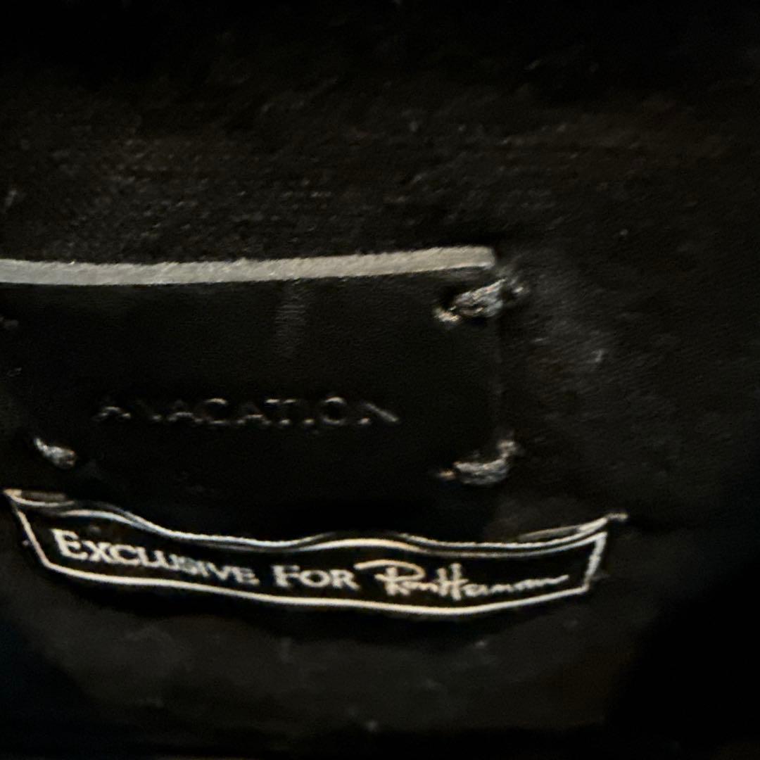 A VACATION ロンハーマン ブラック かごバッグ