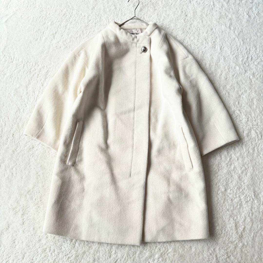 ヴィヴィアンタム ウール ロングコート アンゴラ混 0 ホワイト 美品 希少