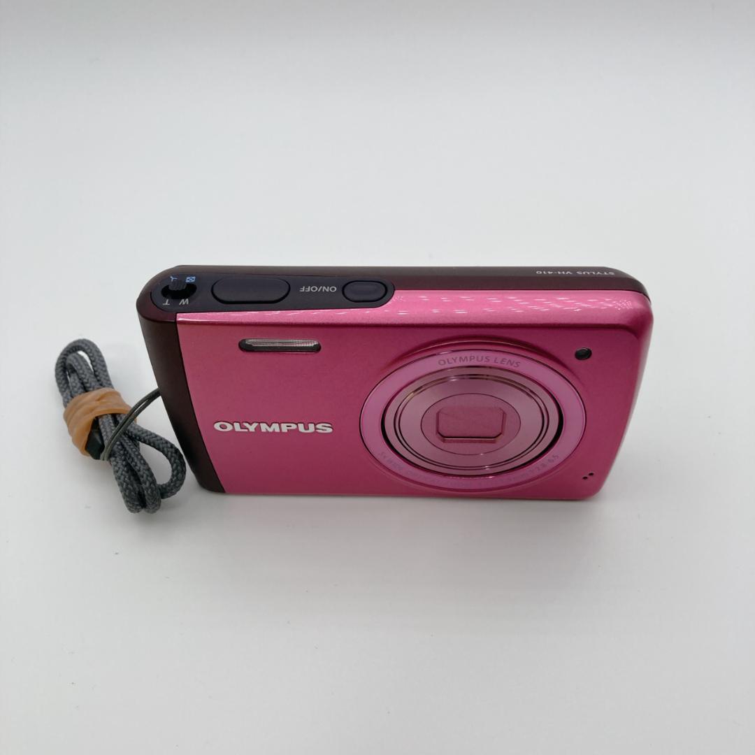 【美品】OLYMPUS VH-410 ピンク デジタルカメラ バッテリー付き