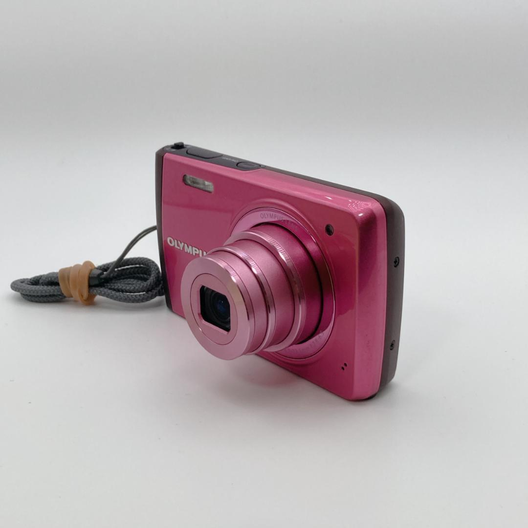 【美品】OLYMPUS VH-410 ピンク デジタルカメラ バッテリー付き