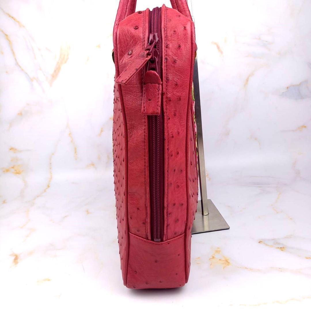 お*ー様 ✨良品✨　カラカラ　ビジネスバッグ　ブリーフケース　オーストリッチ