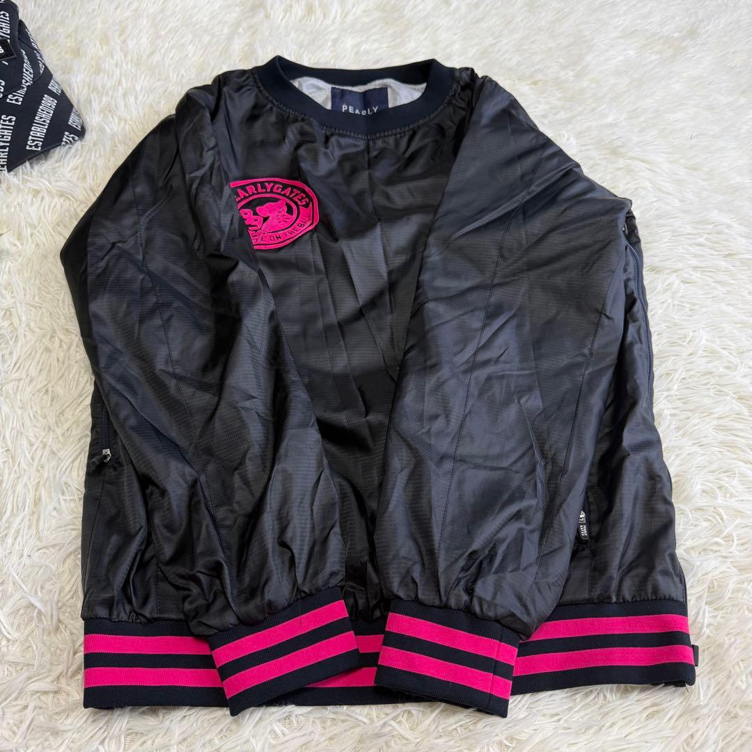 【パーリーゲイツ】美品 スニード ブラック ピンク 2サイズ レディース