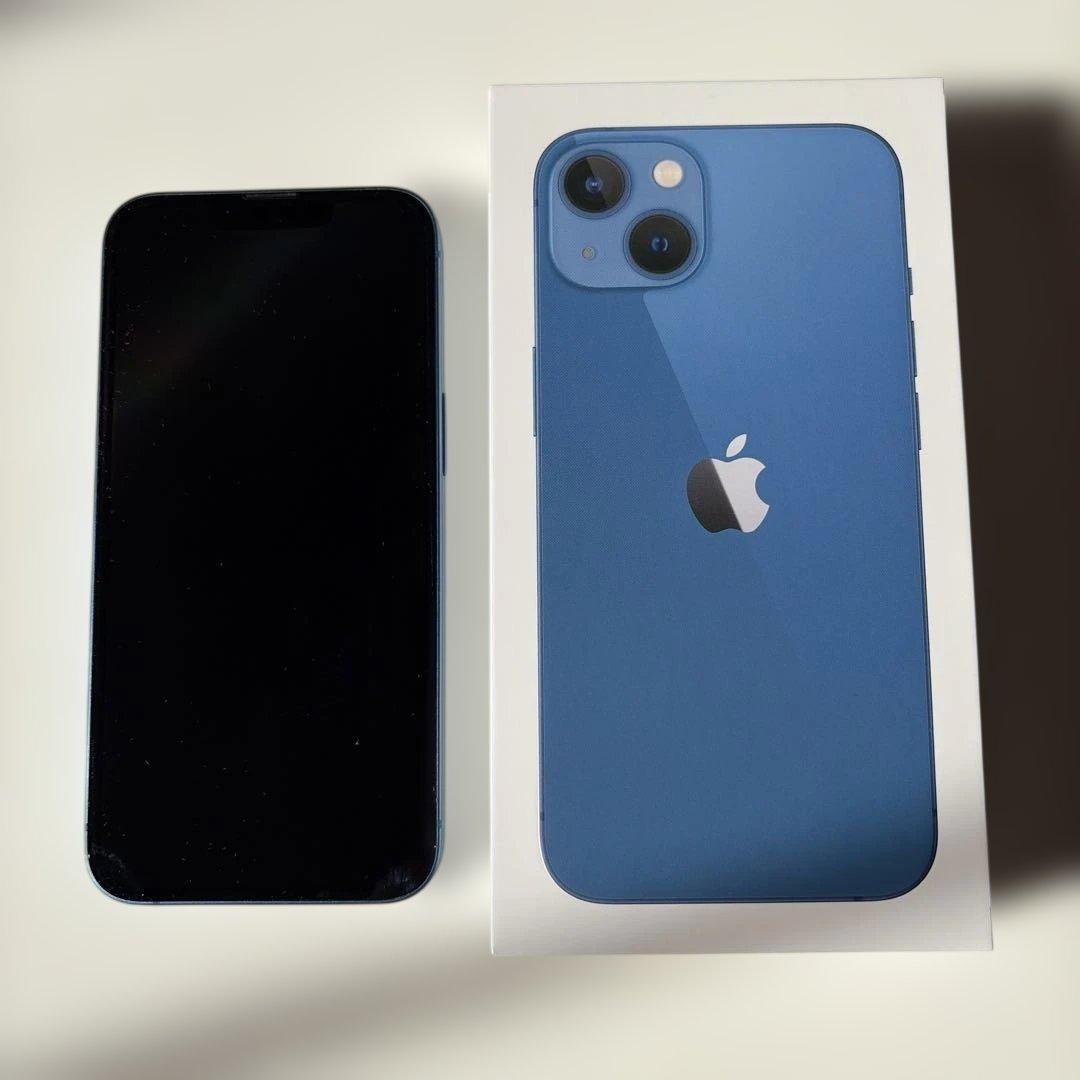 超美品 iPhone13 「バッテリー89%」128GB SIMフリー ブルー