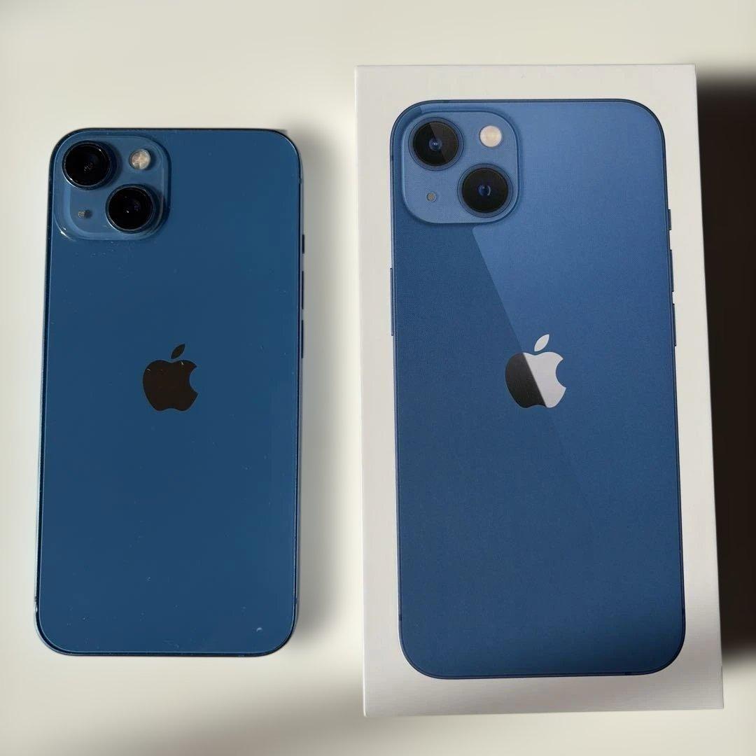 超美品 iPhone13 「バッテリー89%」128GB SIMフリー ブルー