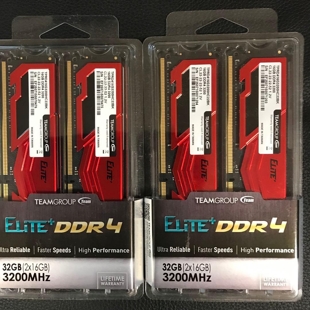 メモリー TEAMGROUP DDR4 32GB (2x16GB) 3200MHz