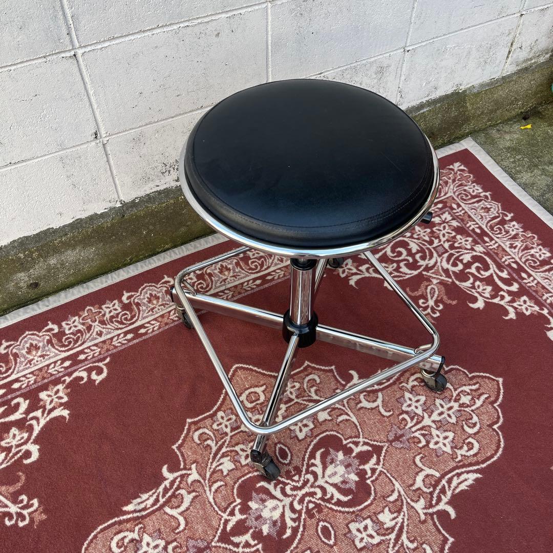 古家具ビンテージ品◾️ITOKI 足掛け付き×ガス圧昇降 ワークチェア スツール