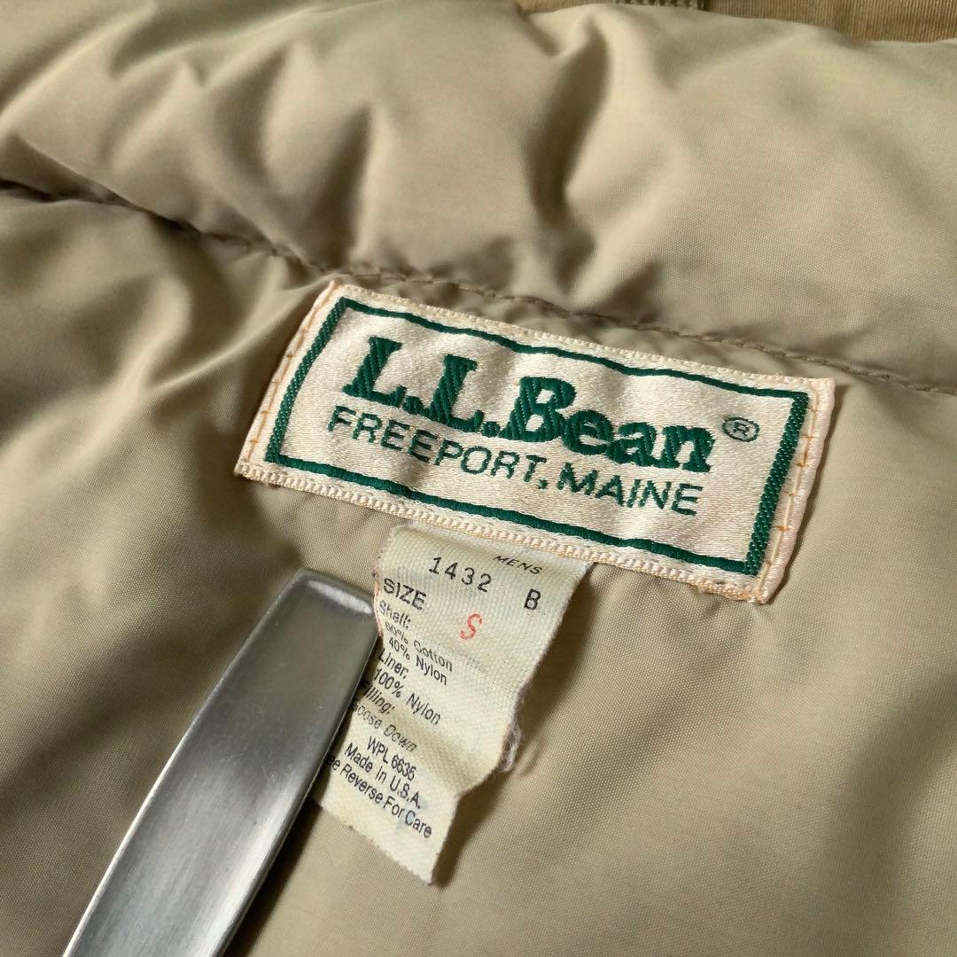 美品 L.L.Bean エルエルビーン ダウンベストS 米国製 日本サイズM程度
