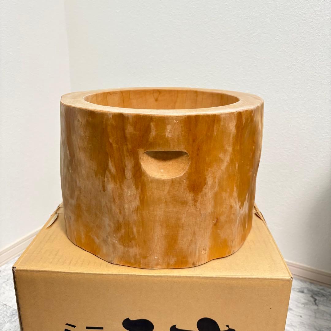 一度のみの使用✨臼・杵セット　ミニうす　一升用　木製　天然木　餅つき