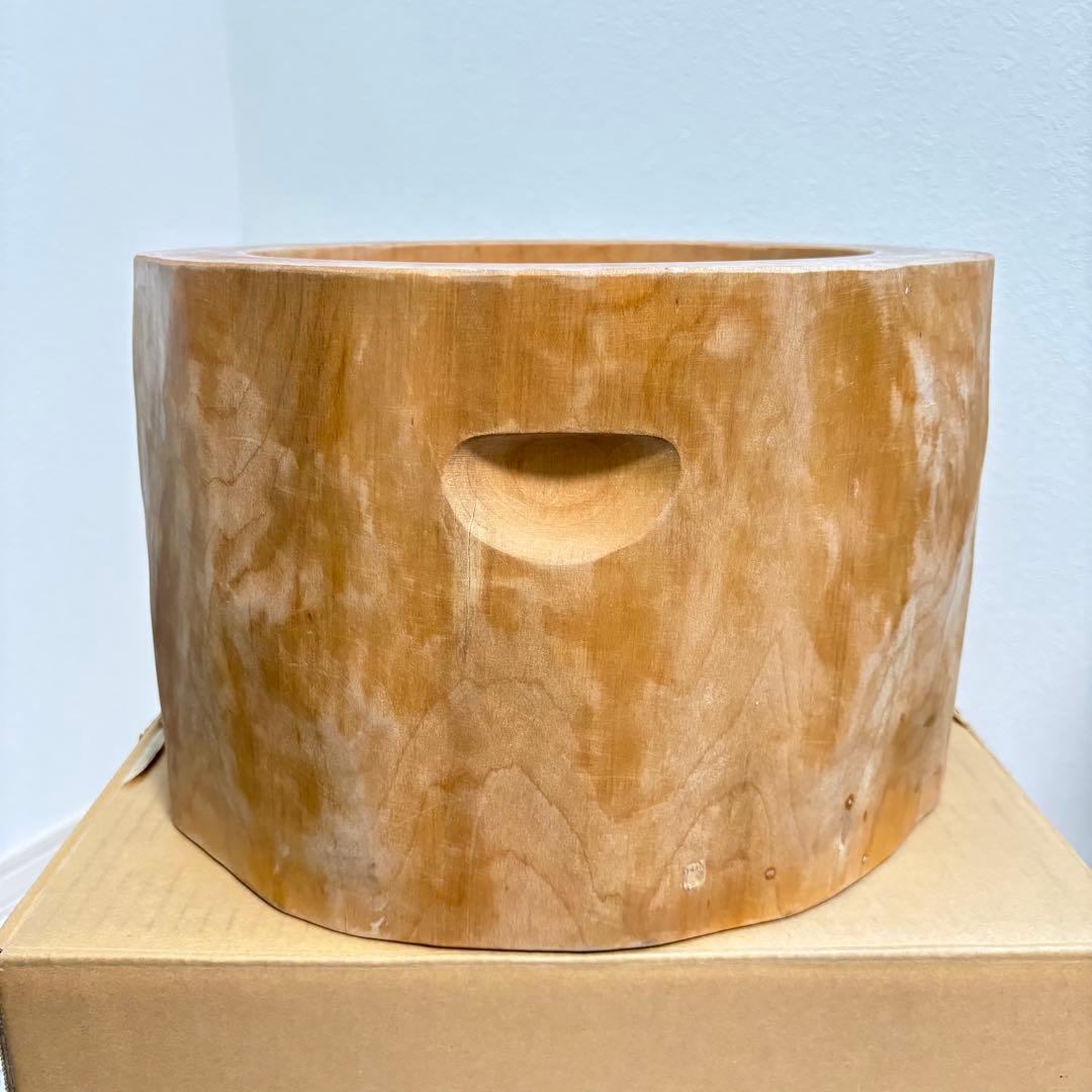 一度のみの使用✨臼・杵セット　ミニうす　一升用　木製　天然木　餅つき