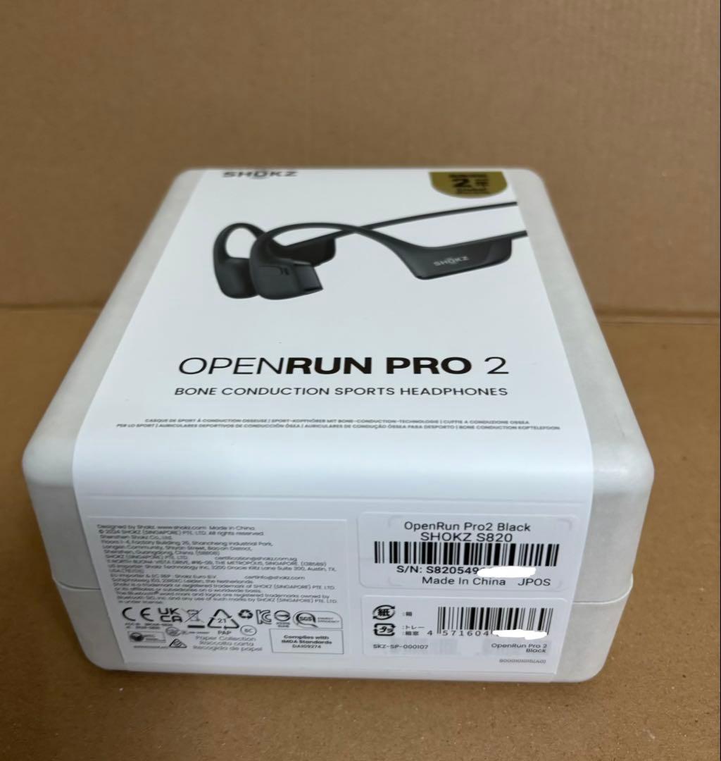 OpenRun Pro 2 標準サイズ ブラック Black New! 新品