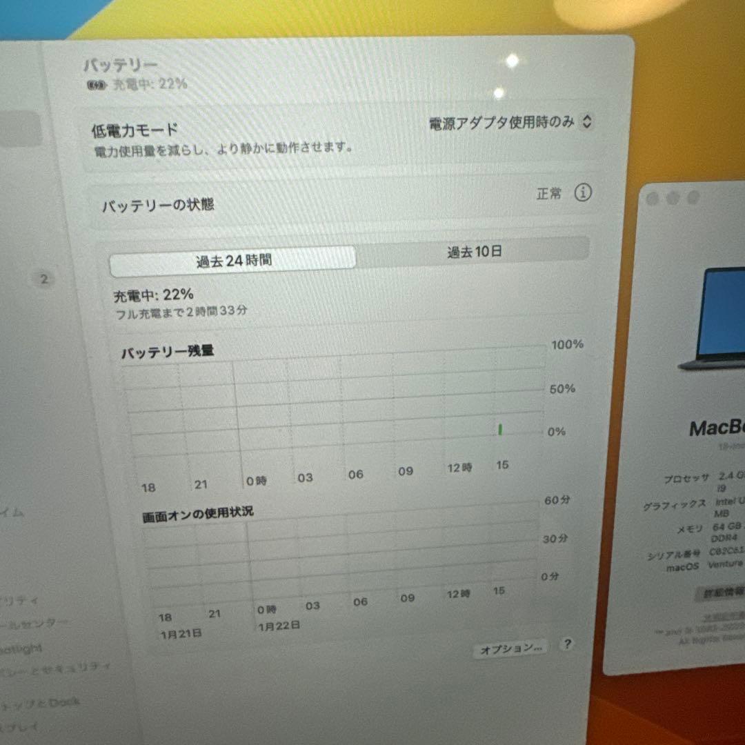 MacBook Pro 2019 16インチ　i9 64GB 1TB