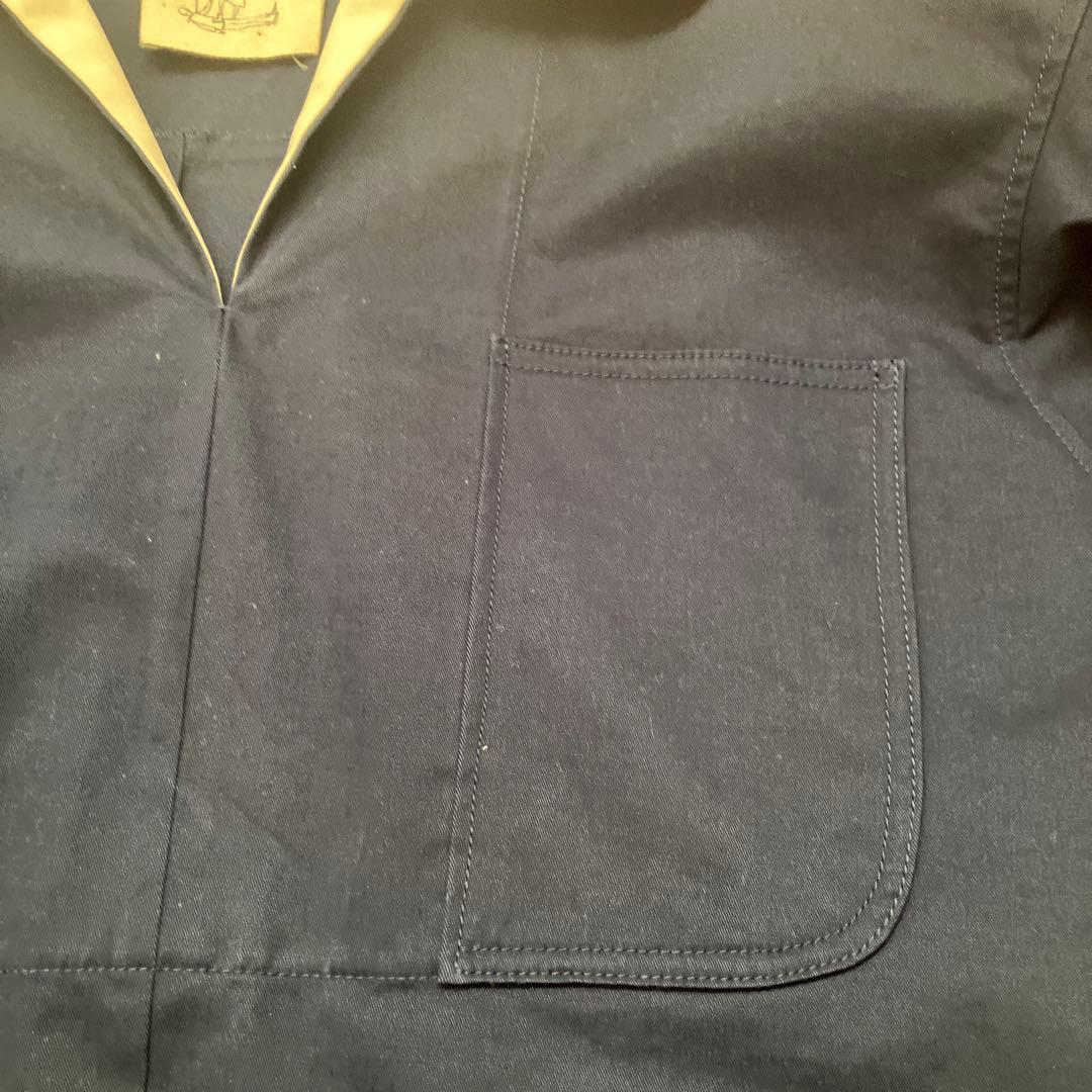 D'due ネイビー 長袖デニムシャツ