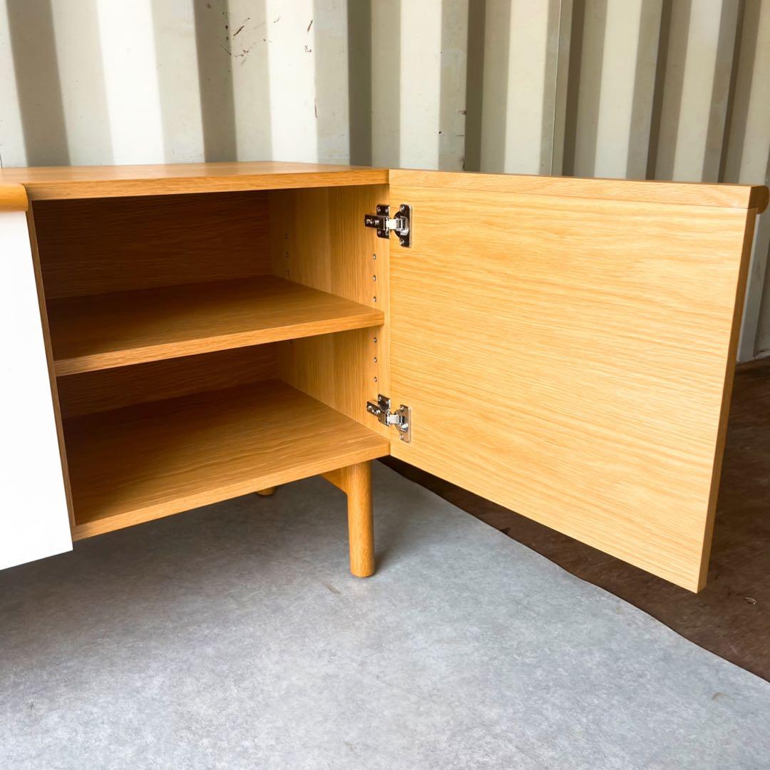 取付無料！イデー スティルト サイドボードL 北欧風ナチュラルローボード TV台