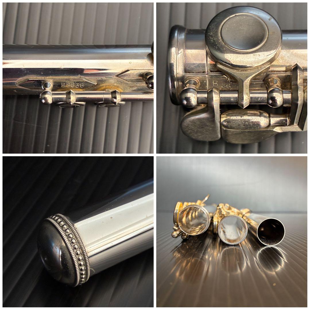ムラマツ フルート B36 B8636刻印 管楽器 吹奏楽 レザーケース